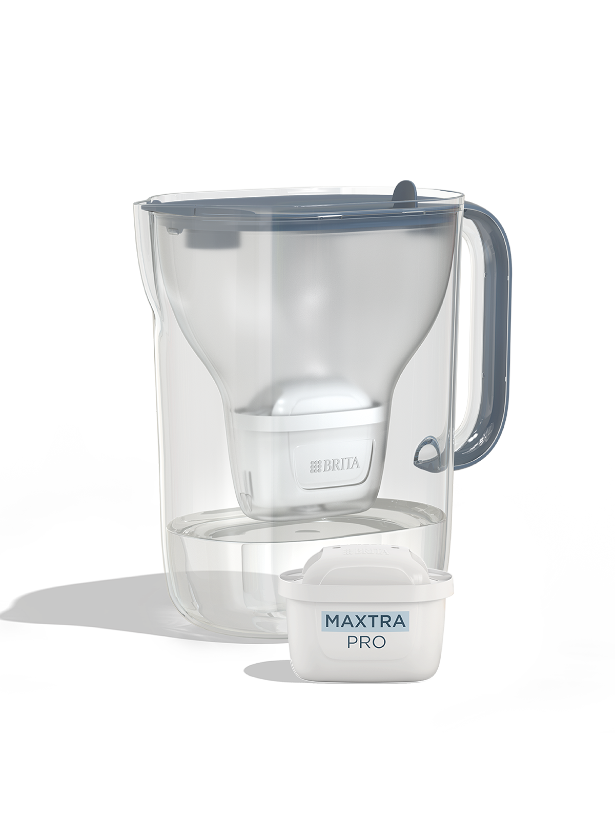BRITA Style Essential XL in blue with a MAXTRA PRO filter cartridge.